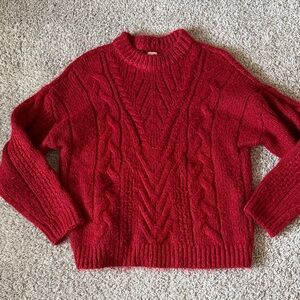 A NEW DAY - red sweater